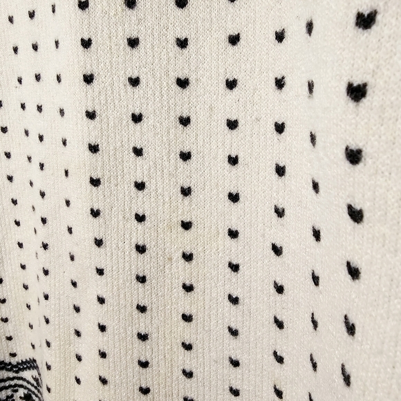 Vintage L.L. Bean Womens Dark Blue Cream Patterned Wool Blend Sweater Med - Picture 12 of 12